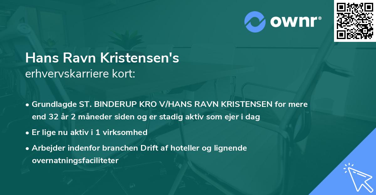 Hans Ravn Kristensen's erhvervskarriere kort
