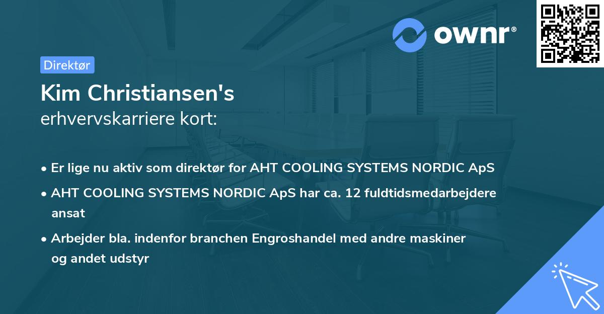 Kim Christiansen's erhvervskarriere kort
