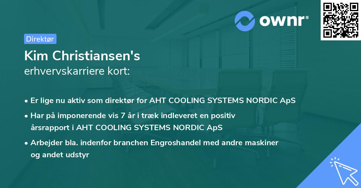 Kim Christiansen's erhvervskarriere kort