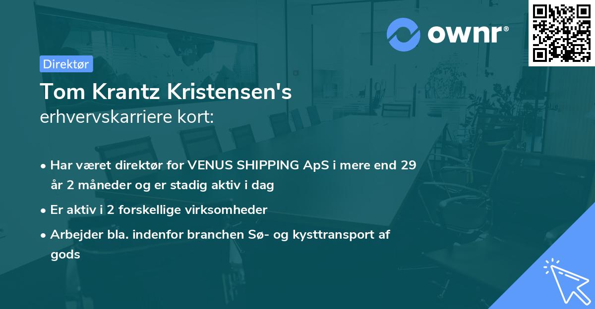 Tom Krantz Kristensen's erhvervskarriere kort