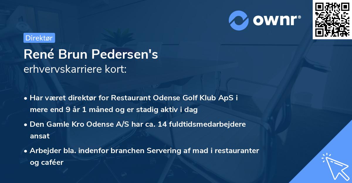 René Brun Pedersen's erhvervskarriere kort