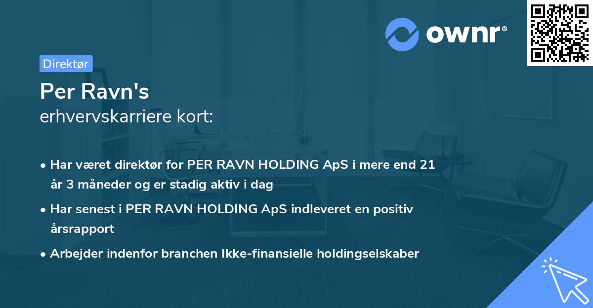 Per Ravn's erhvervskarriere kort