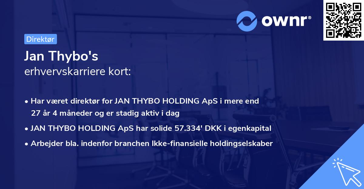 Jan Thybo's erhvervskarriere kort