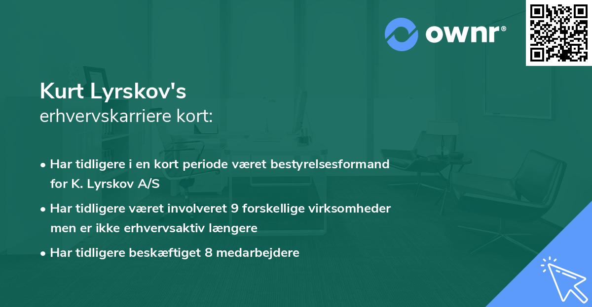 Kurt Lyrskov's erhvervskarriere kort