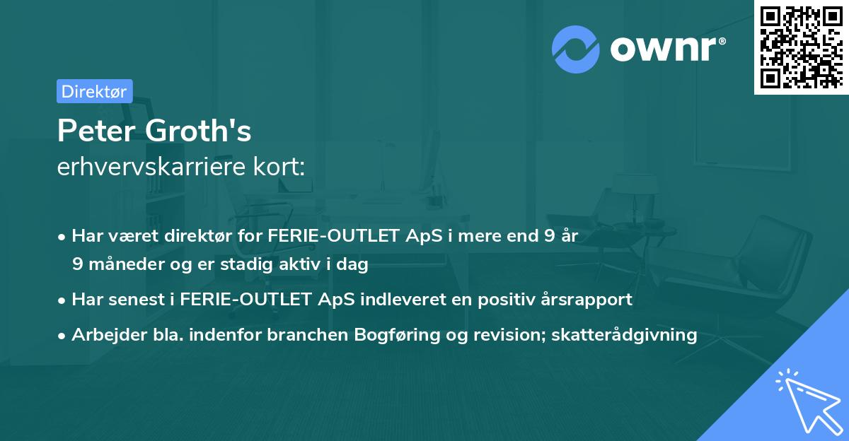 Peter Groth's erhvervskarriere kort