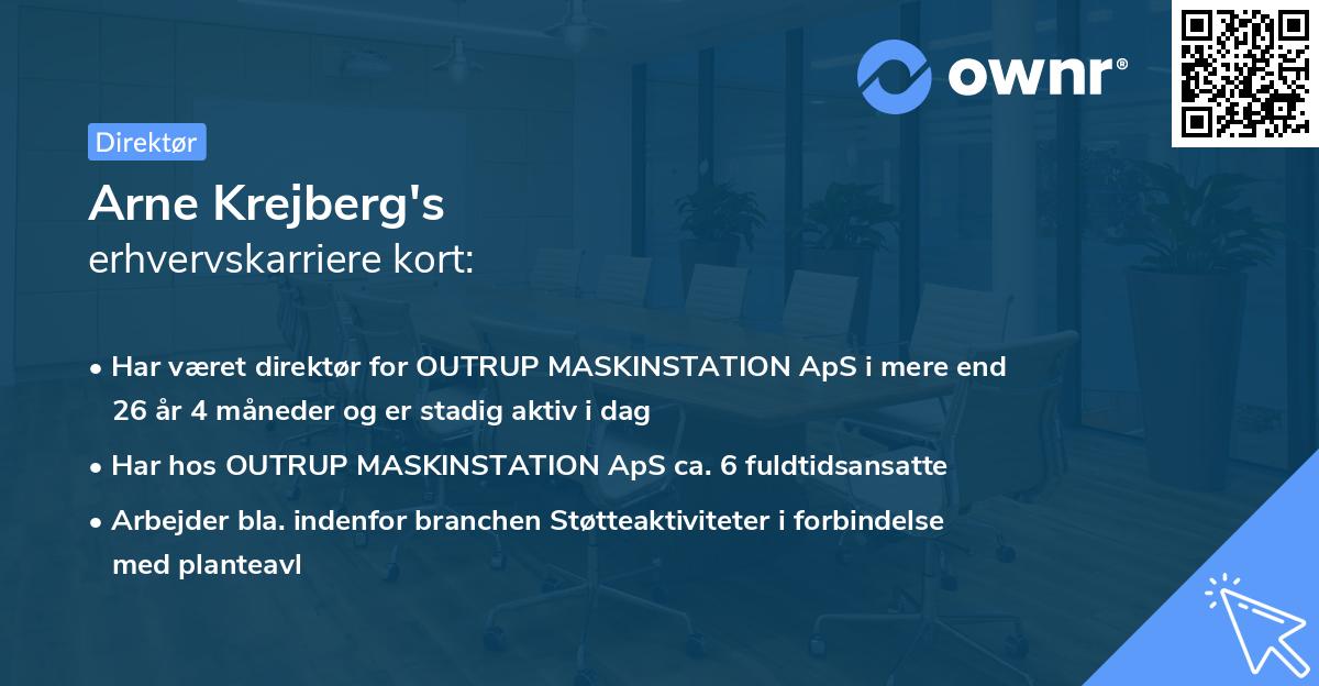 Arne Krejberg's erhvervskarriere kort