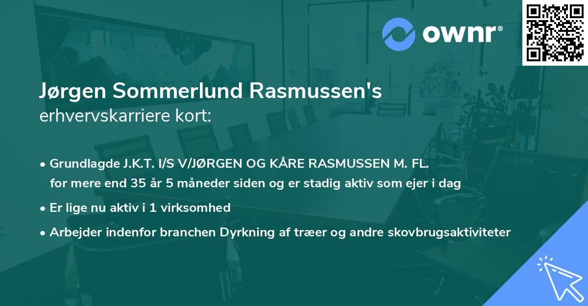 Jørgen Sommerlund Rasmussen's erhvervskarriere kort