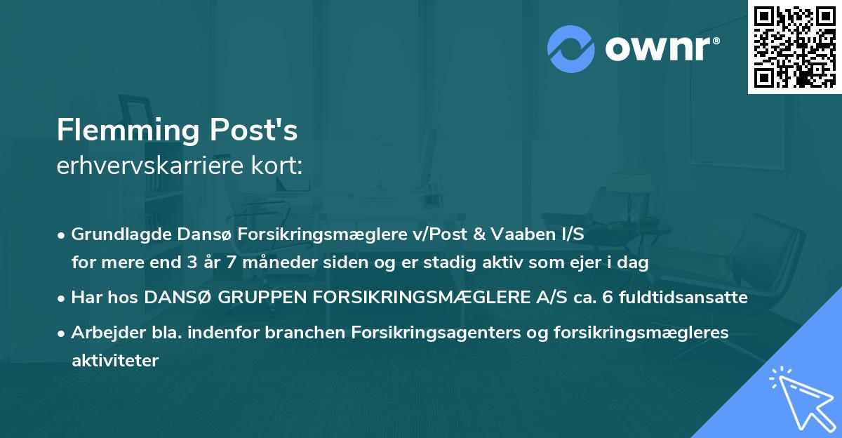 Flemming Post's erhvervskarriere kort