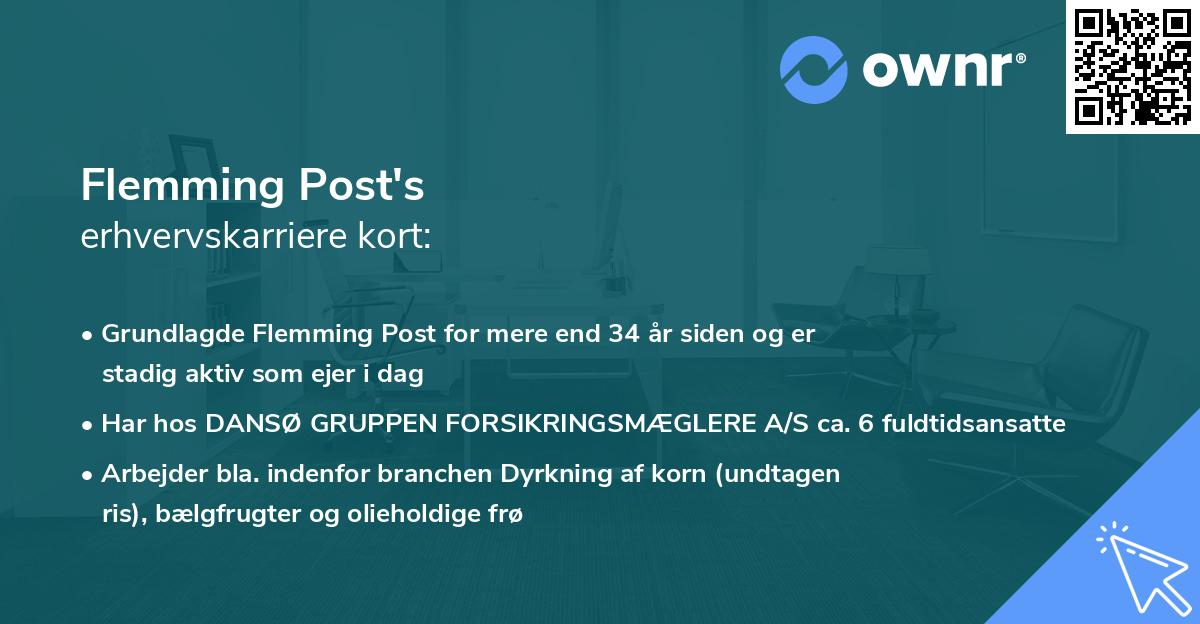 Flemming Post's erhvervskarriere kort