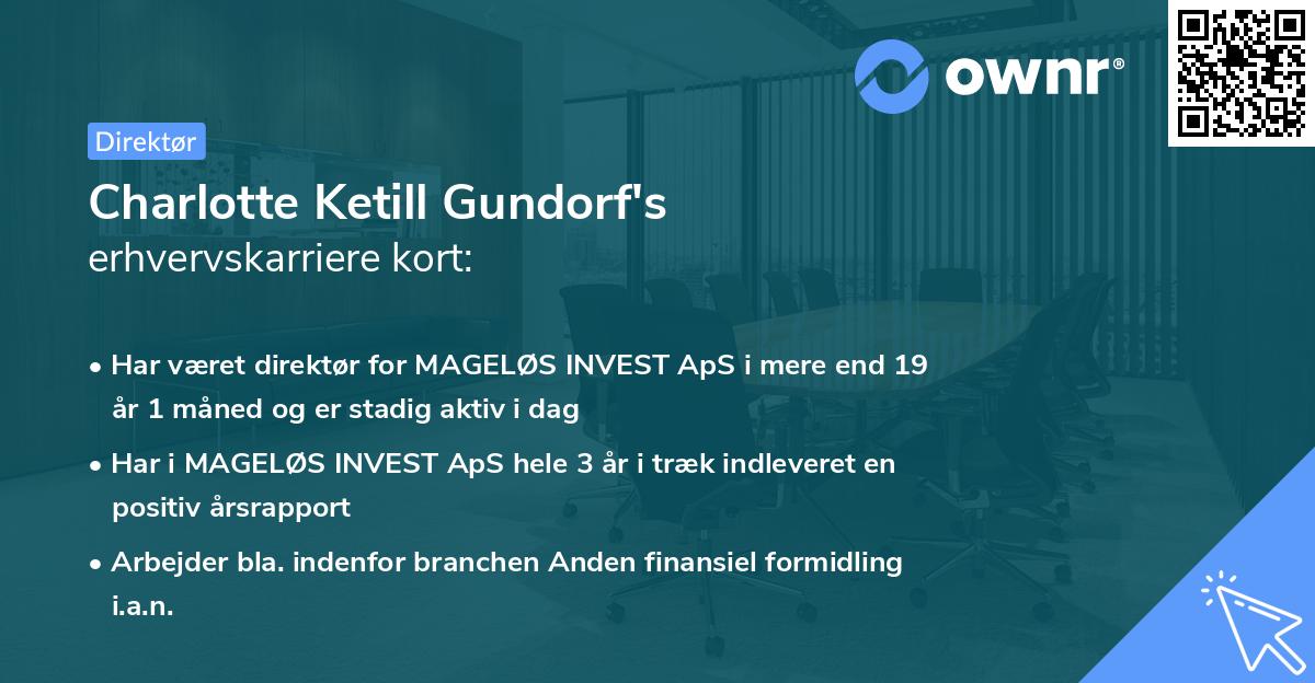 Charlotte Ketill Gundorf's erhvervskarriere kort