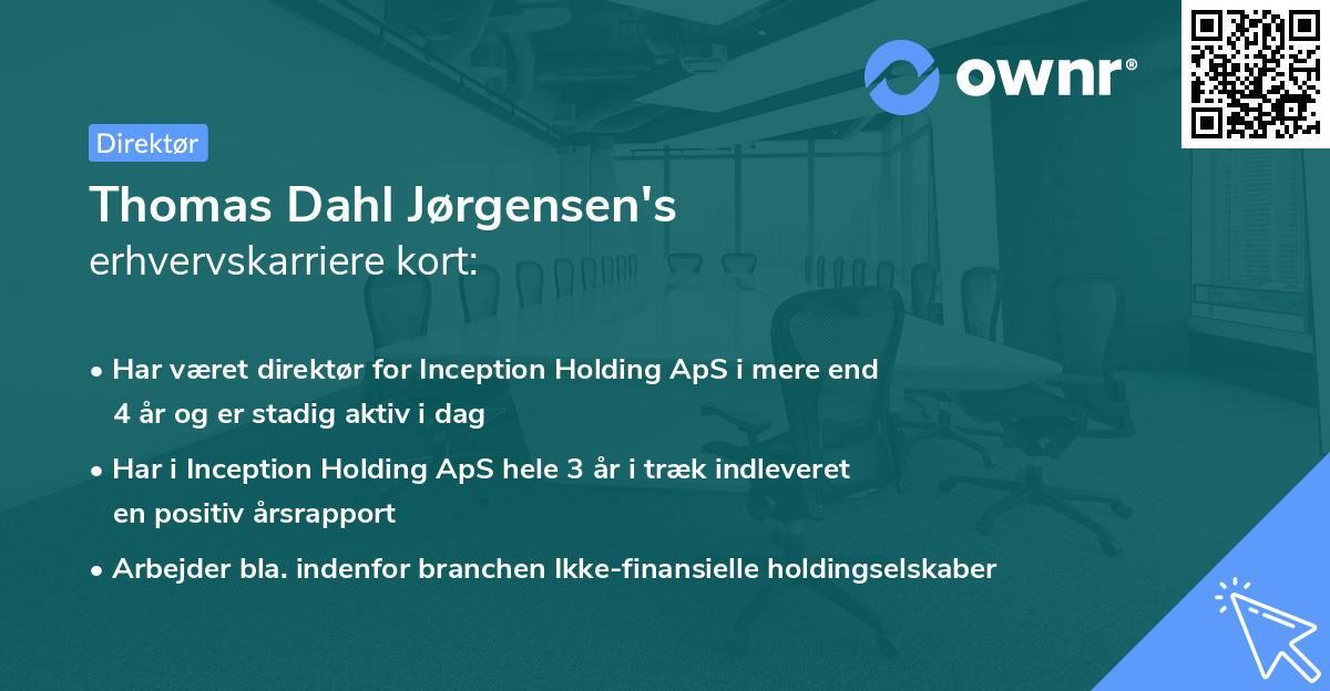 Thomas Dahl Jørgensen's erhvervskarriere kort