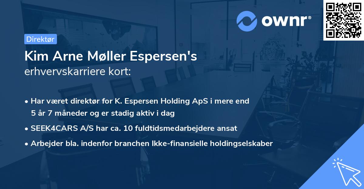 Kim Arne Møller Espersen's erhvervskarriere kort