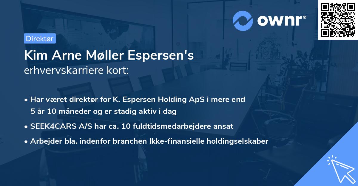 Kim Arne Møller Espersen's erhvervskarriere kort