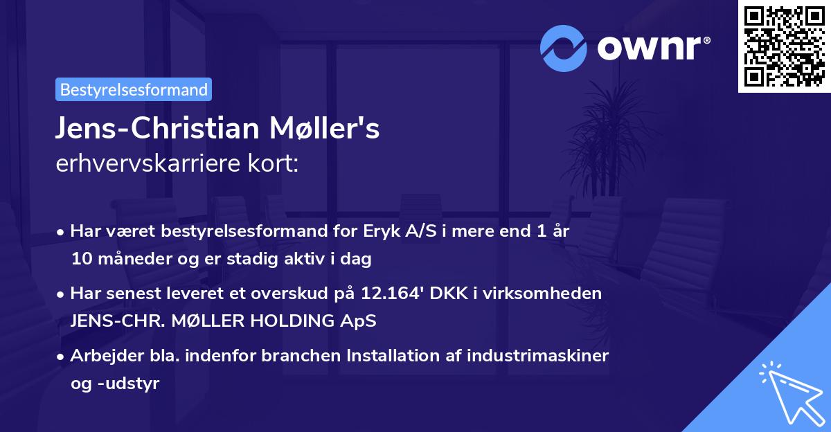 Jens-Christian Møller's erhvervskarriere kort
