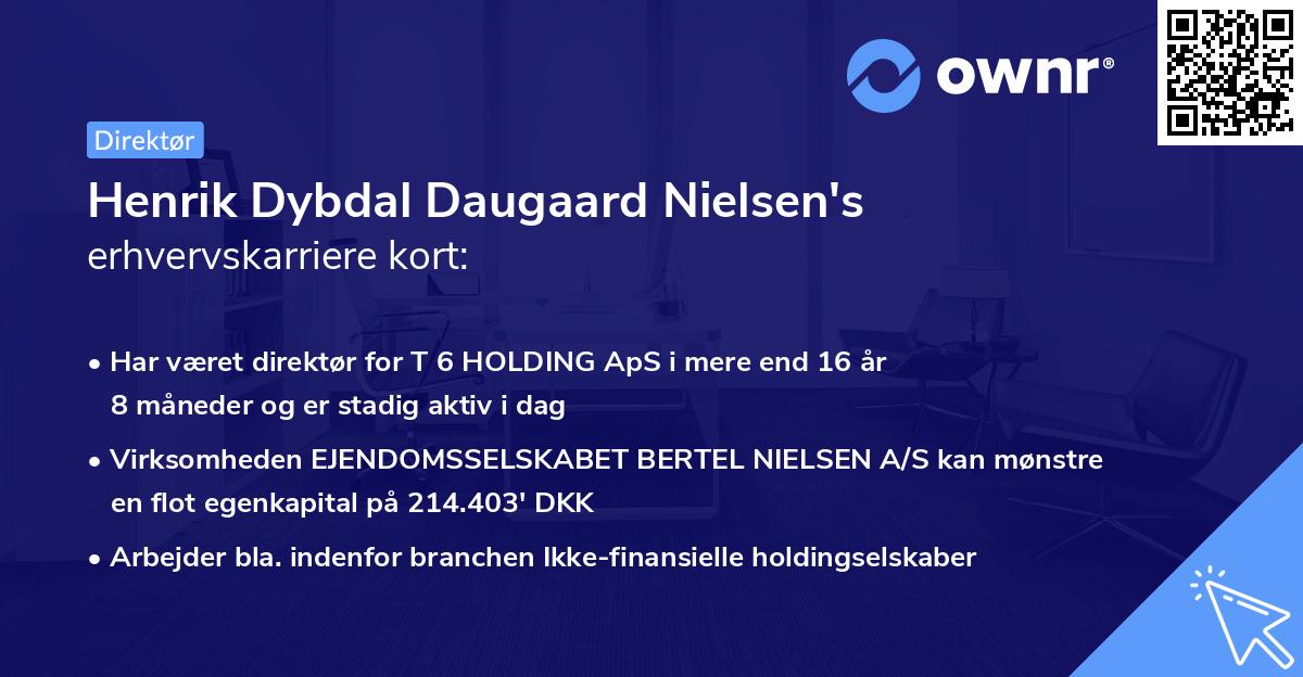 Henrik Dybdal Daugaard Nielsen's erhvervskarriere kort