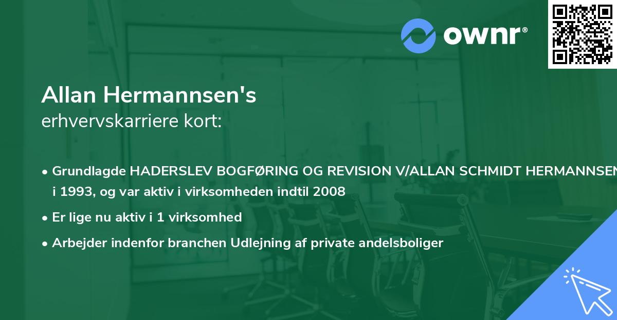 Allan Hermannsen's erhvervskarriere kort