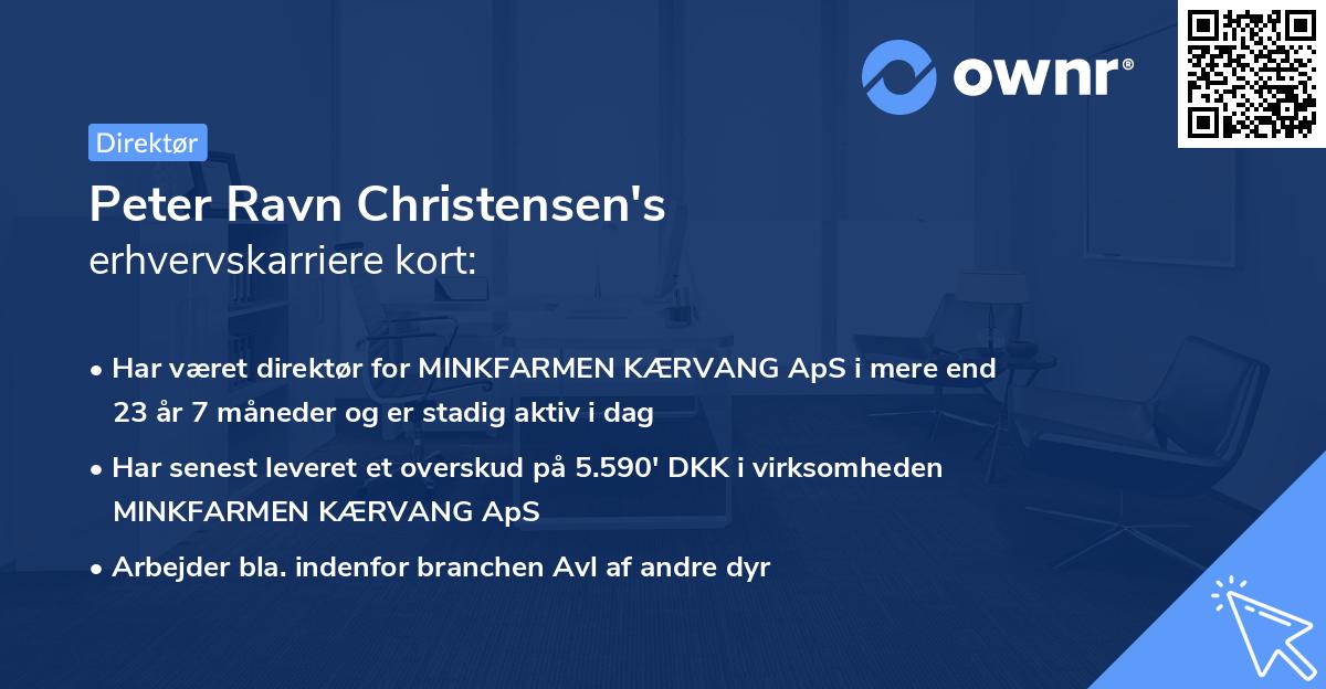 Peter Ravn Christensen's erhvervskarriere kort