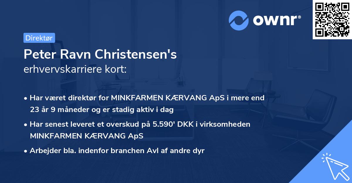 Peter Ravn Christensen's erhvervskarriere kort