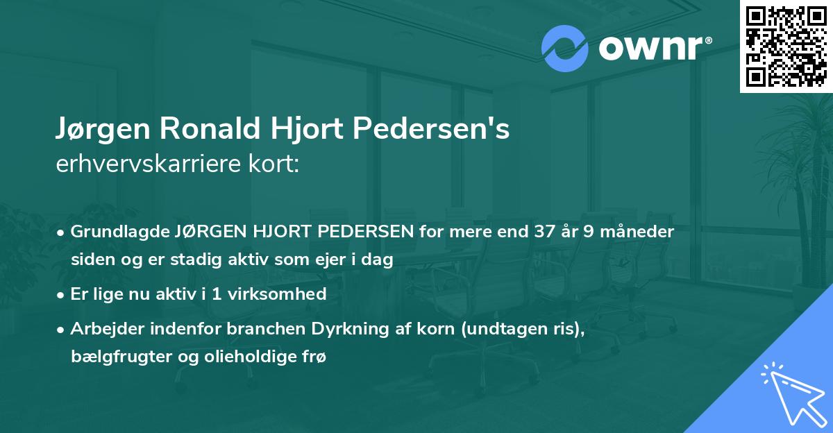 Jørgen Ronald Hjort Pedersen's erhvervskarriere kort