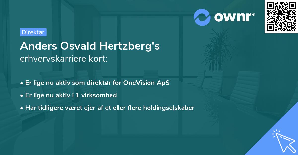 Anders Osvald Hertzberg's erhvervskarriere kort