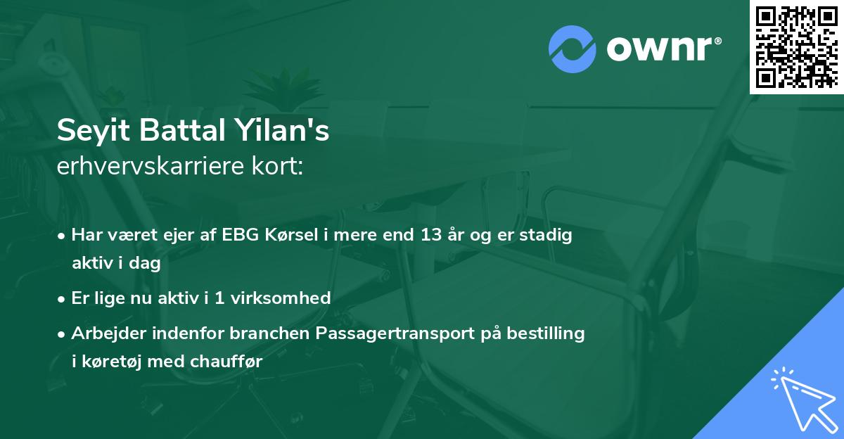 Seyit Battal Yilan's erhvervskarriere kort