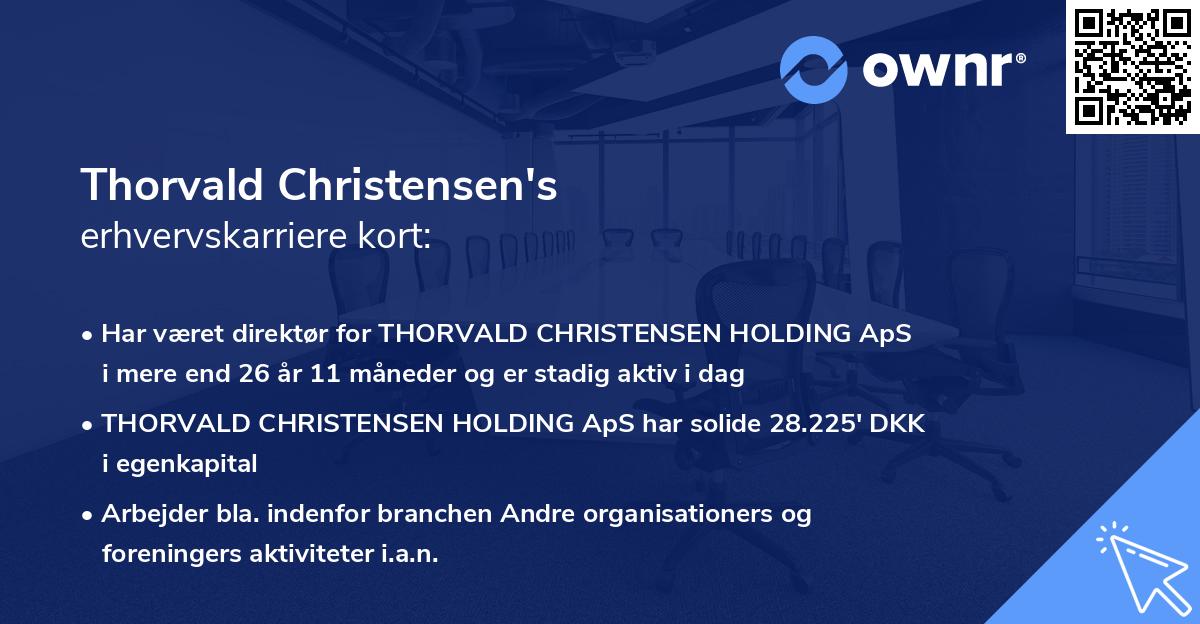 Thorvald Christensen's erhvervskarriere kort