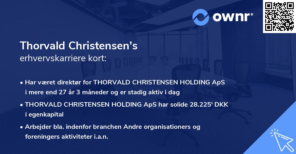 Thorvald Christensen's erhvervskarriere kort