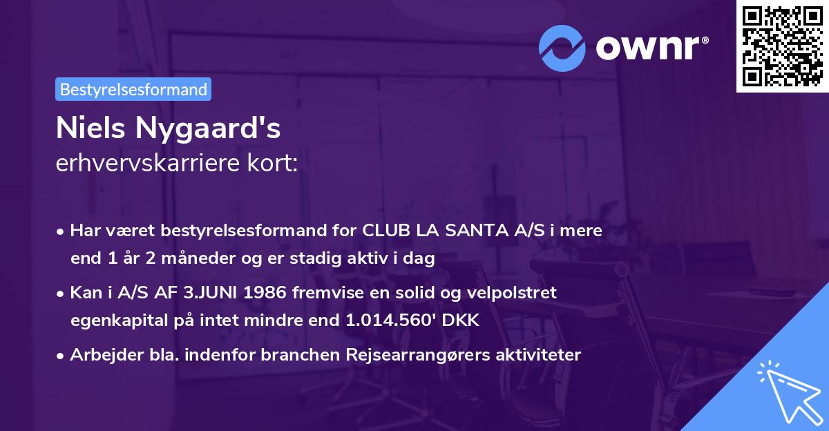 Niels Nygaard's erhvervskarriere kort