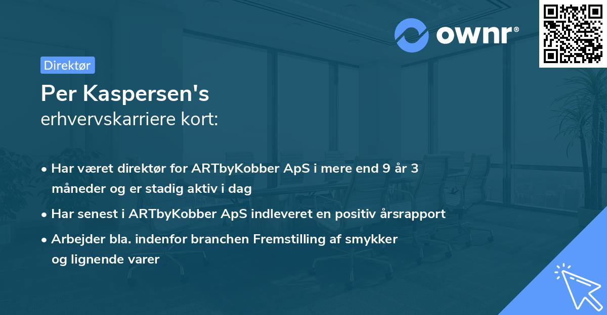 Per Kaspersen's erhvervskarriere kort