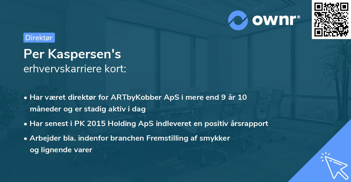 Per Kaspersen's erhvervskarriere kort
