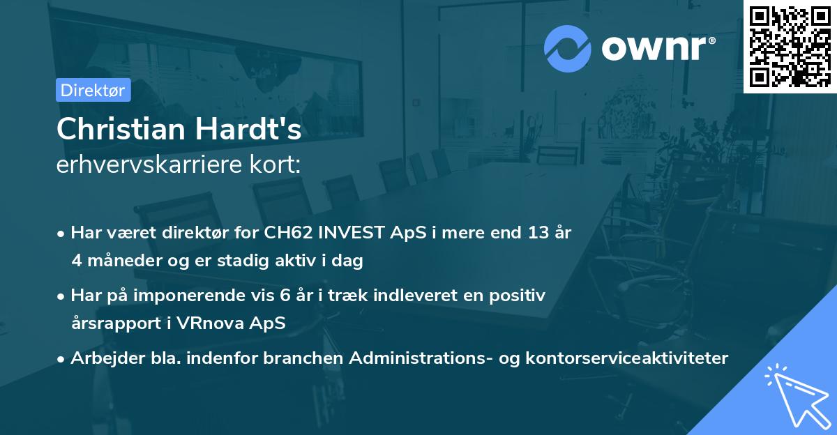 Christian Hardt's erhvervskarriere kort
