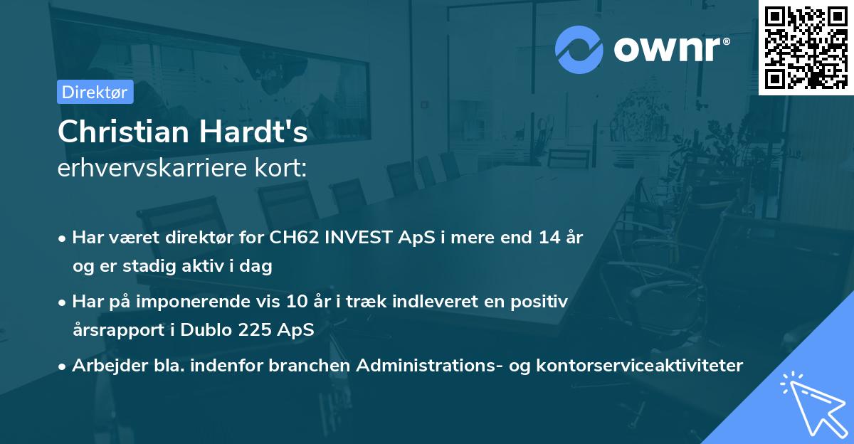 Christian Hardt's erhvervskarriere kort