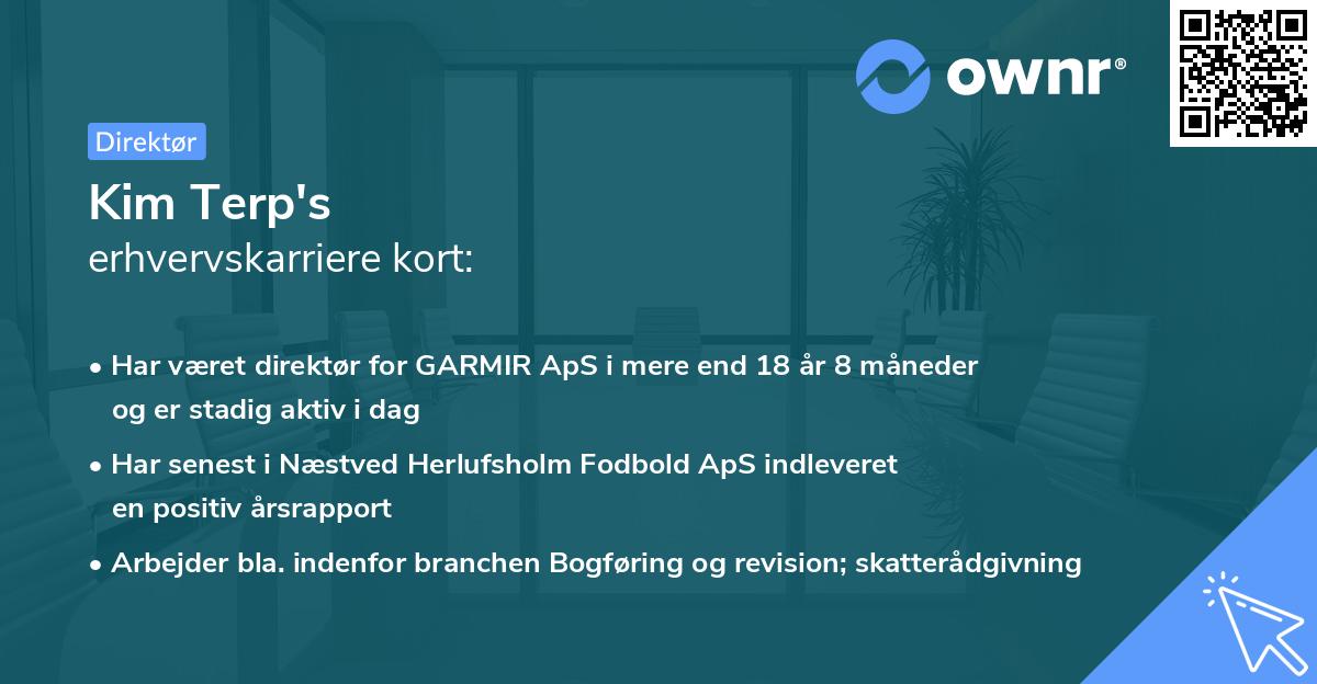 Kim Terp's erhvervskarriere kort