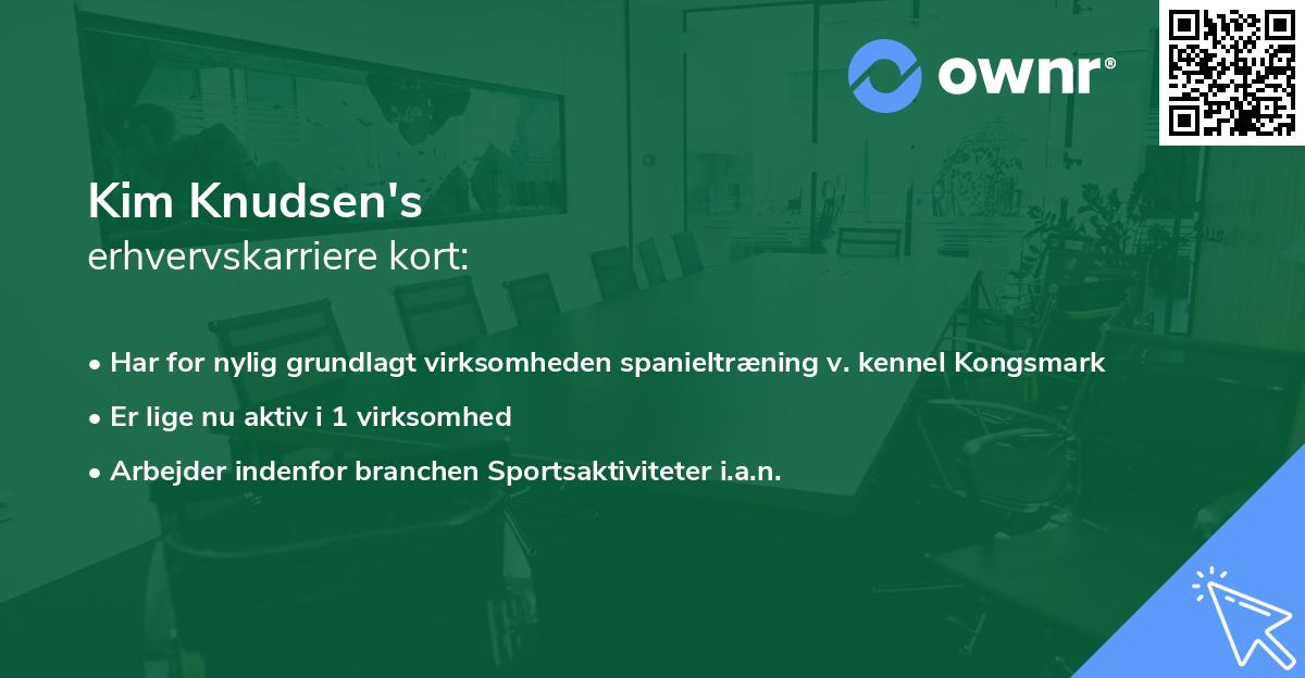Kim Knudsen's erhvervskarriere kort
