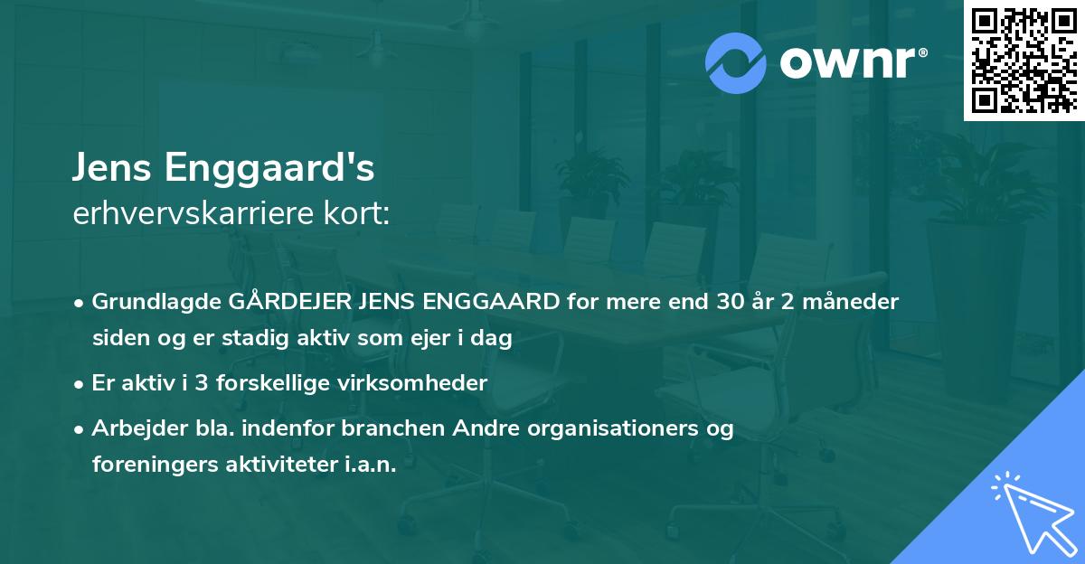 Jens Enggaard's erhvervskarriere kort