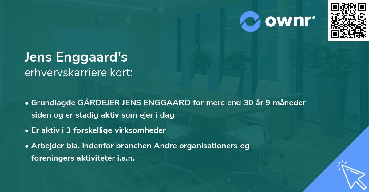 Jens Enggaard's erhvervskarriere kort