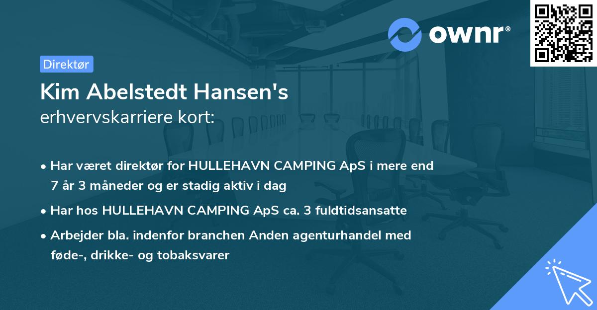 Kim Abelstedt Hansen's erhvervskarriere kort