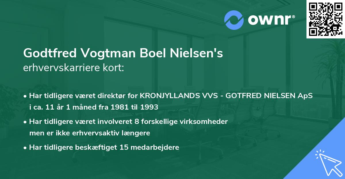 Godtfred Vogtman Boel Nielsen's erhvervskarriere kort
