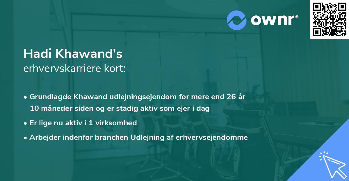Hadi Khawand's erhvervskarriere kort