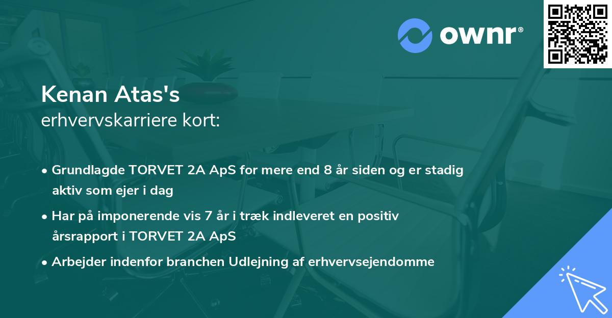 Kenan Atas's erhvervskarriere kort