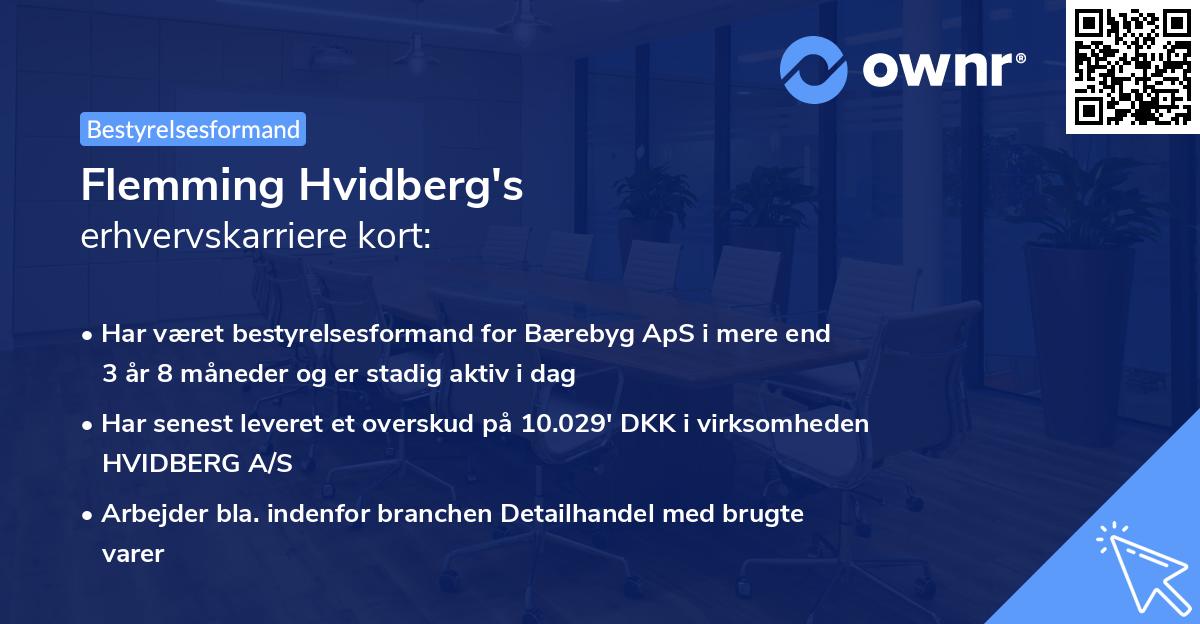 Flemming Hvidberg's erhvervskarriere kort