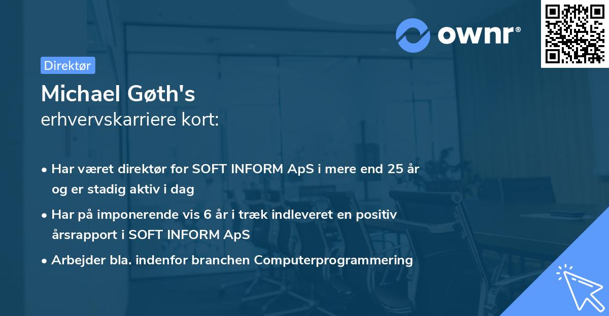 Michael Gøth's erhvervskarriere kort
