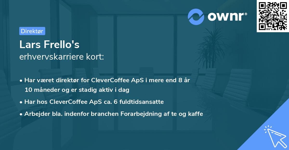 Lars Frello's erhvervskarriere kort