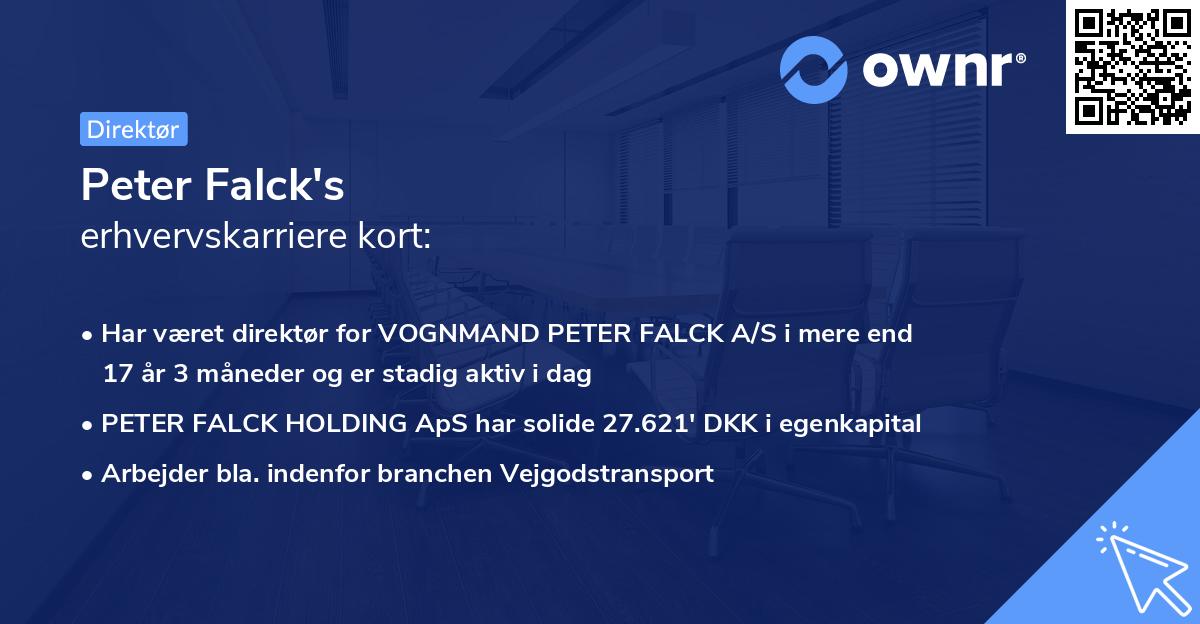Peter Falck's erhvervskarriere kort