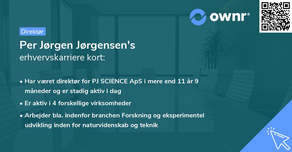 Per Jørgen Jørgensen's erhvervskarriere kort