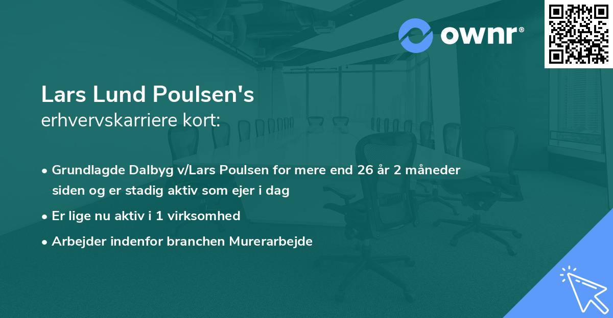 Lars Lund Poulsen's erhvervskarriere kort