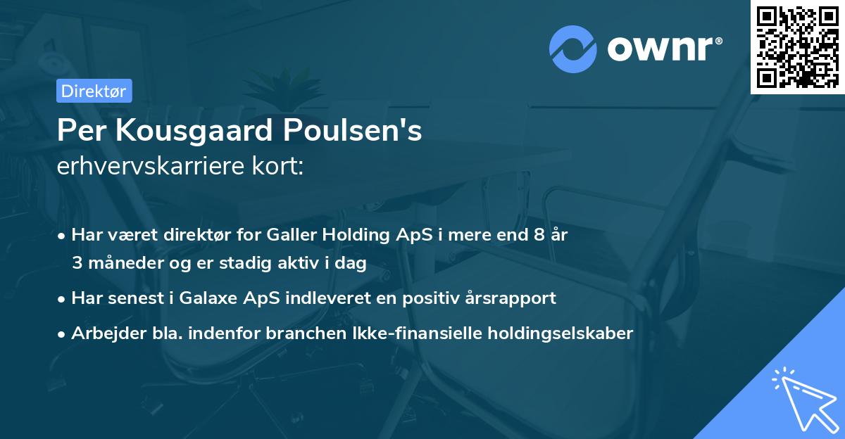 Per Kousgaard Poulsen's erhvervskarriere kort