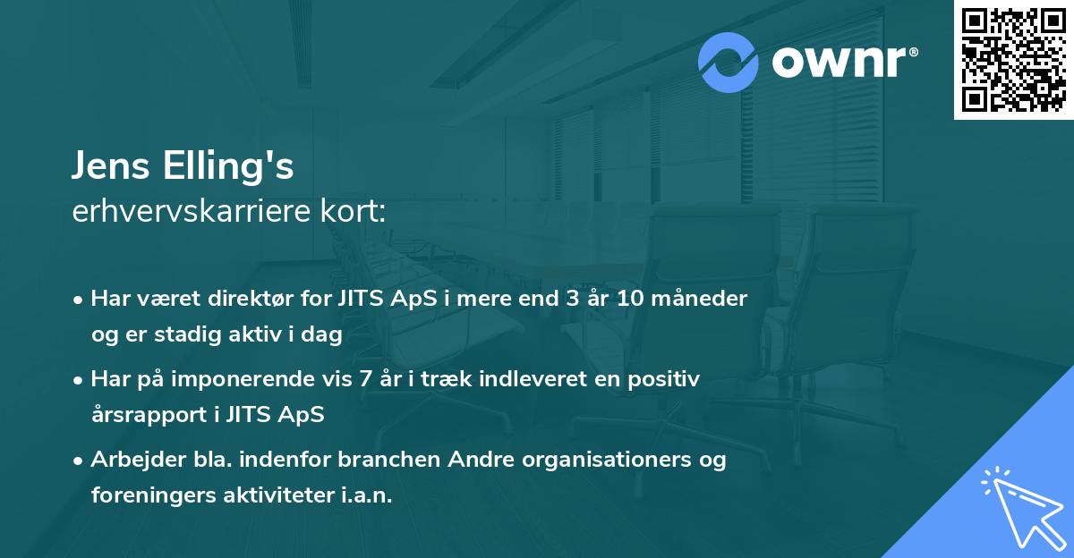 Jens Elling's erhvervskarriere kort