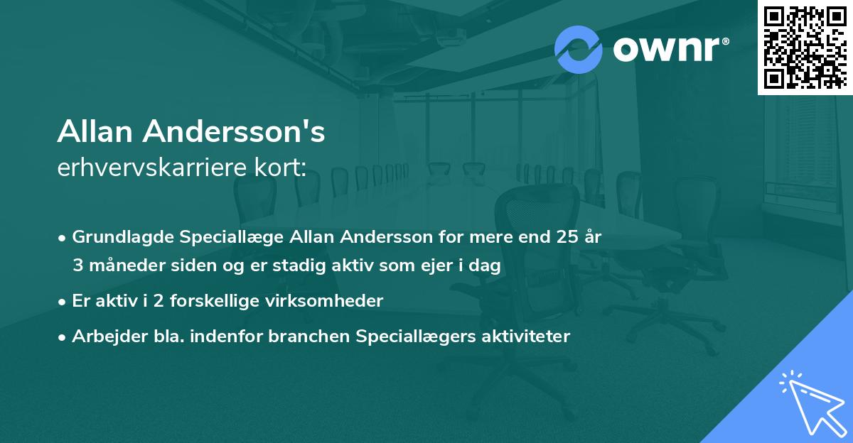 Allan Andersson's erhvervskarriere kort