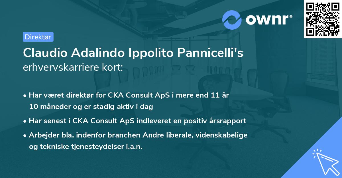 Claudio Adalindo Ippolito Pannicelli's erhvervskarriere kort
